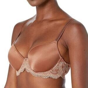 Wacoal 32DDD Lace Trim Affair Contour Underwire Bra Full Coverage 853256